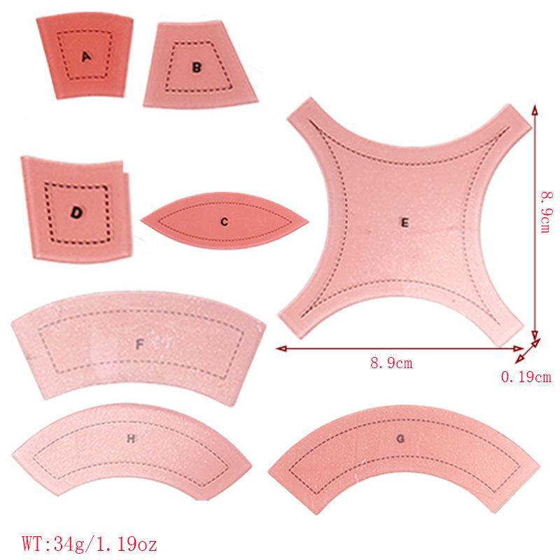 Acrylic Irregular 90° Sewing and Patchwork Ruler for Fabric Cutting