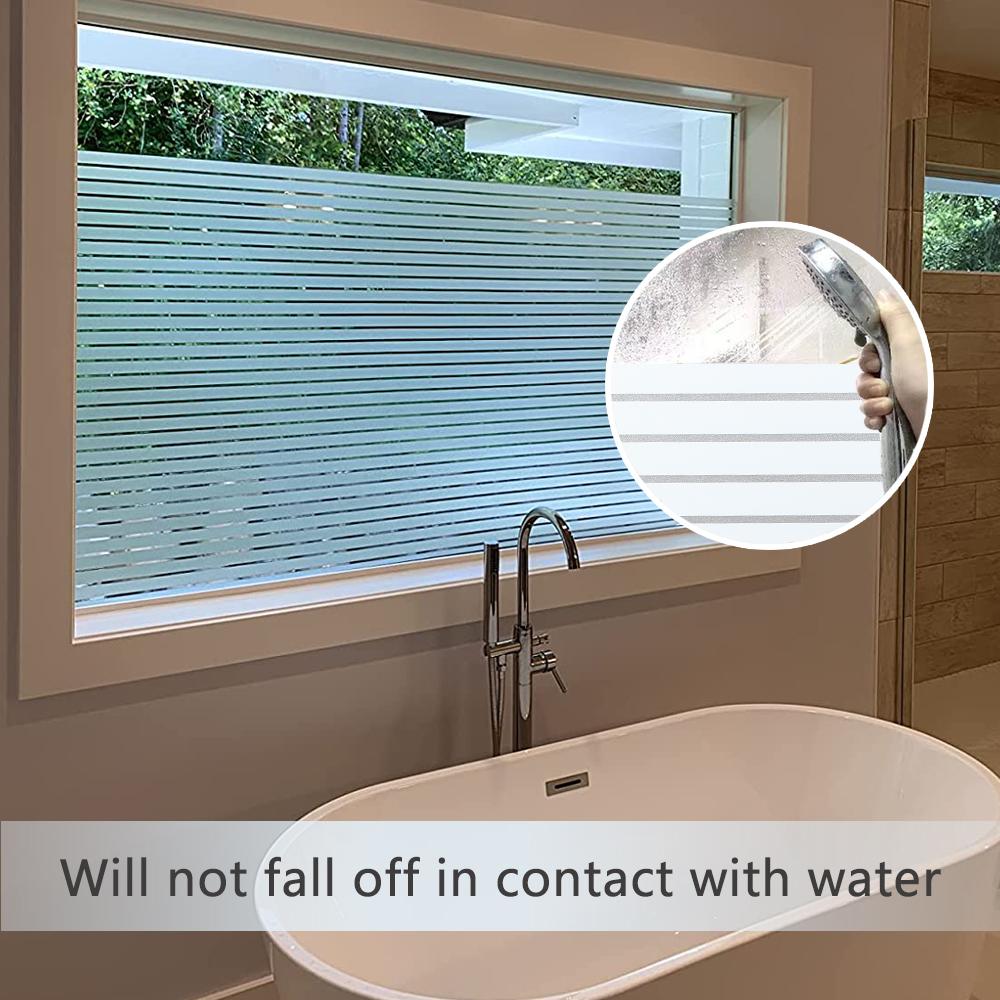Window Film Privacy 3D Decorative Window Vinyl Static Cling Window Sticker Non-Adhesive Stained Removable Glass Window Decals
