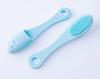 Multi-Functional Flat Silicone Lip Scrub Brush with Handle Nose Cleansing Exfoliator and Labeling for Face Care