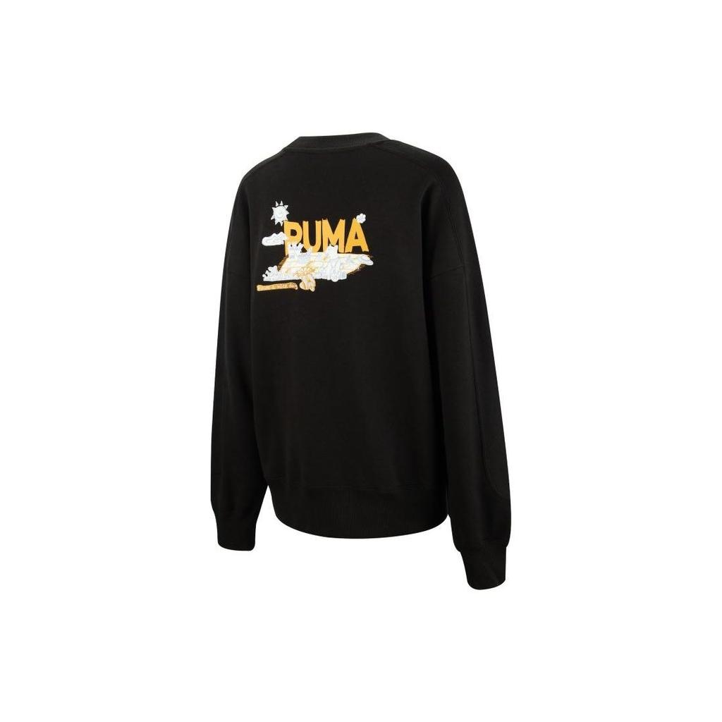 PUMA CLASSICS Sweatshirts Women's Black Crew Neck Moderate Regular 539955-01