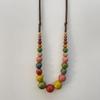 Big Vintage Ceramic Beaded Necklace For Women Handmade Long Adjustable Boho Ethnic Style Jewelry