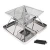 Rikopin Bonfire Stand Large Size: 43 X 43 X 27 Cm Includes BBQ Stove Storage Case Compact Grill Folding BBQ Stove for 2-4 People Stainless Steel