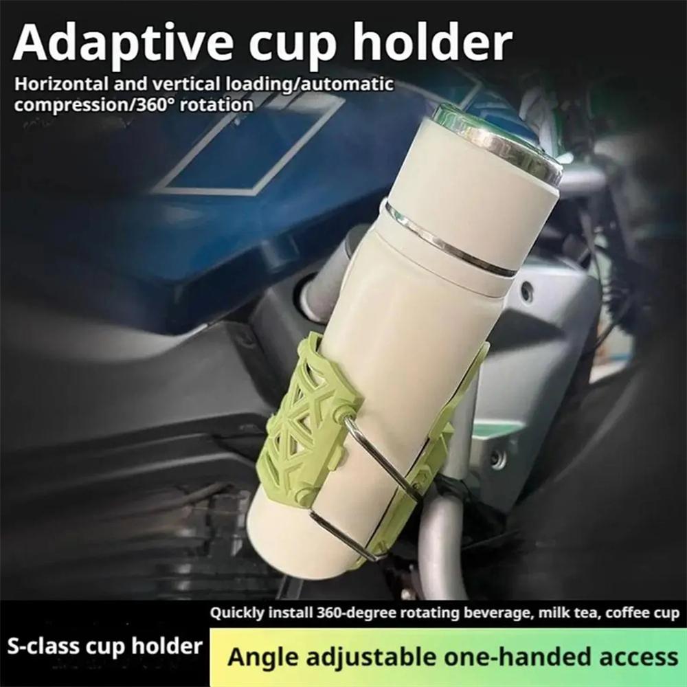 360° Adjustable Handlebar Cup Cage Universal Bike Motorcycle Water Bottle Holder For MTB Road Cycling ADV Motorbike Cup Stand