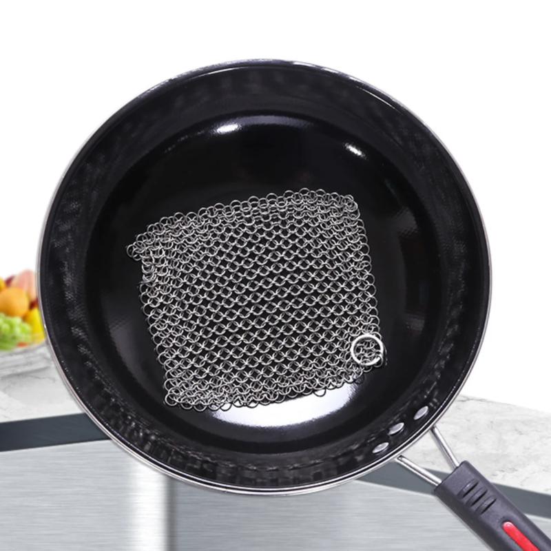 Kitchen Cleaning Stainless Steel Cleaner Scrubber  Reusable Washing Net Rust Pot Remover Cleaning Tool for Home