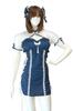Clearstone SugarWhip Cosplay Halloween Denim-Like China Dress for Women, Navy