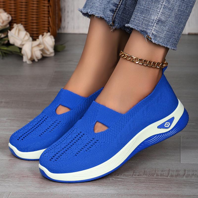 Women's Plus Size Fly-Knit Slip-On Casual Shoes - Breathable and Comfortable