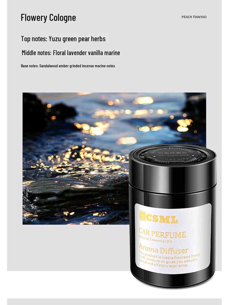 Gardenia Car Air Freshener: 2024 Long-Lasting Solid Perfume Ornament for Car Interiors