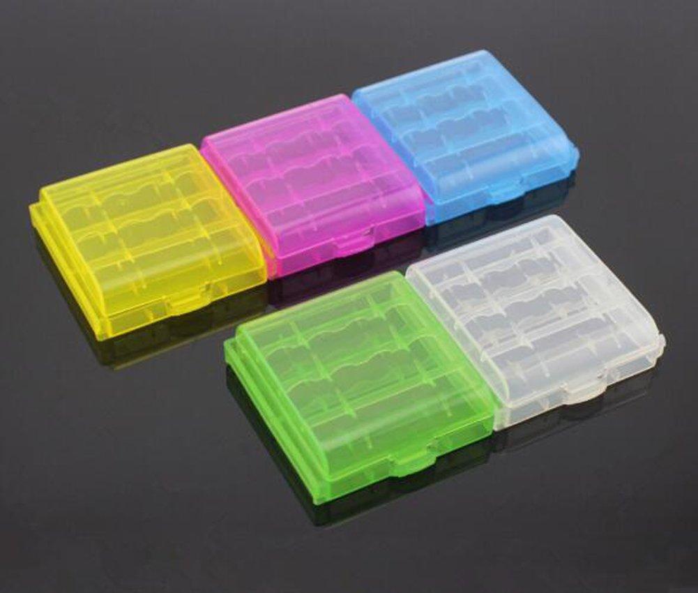 5 Portable Empty Multicolored Storage Boxes - AAAAA Plastic CasesOrganizers to Prevent Rolling (Random Color)