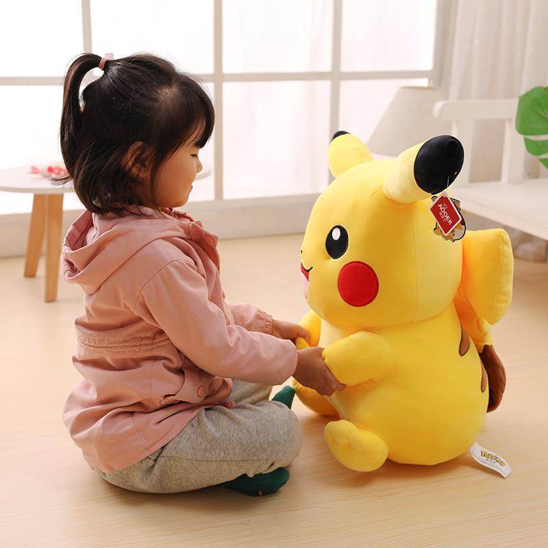 Kawaii Big Size Pikachu Stuffed Toy Anime Pokemon Kawaii Pikachu Plush Doll Large Stuffed Room Decoration Soft Toys For Kid Gift