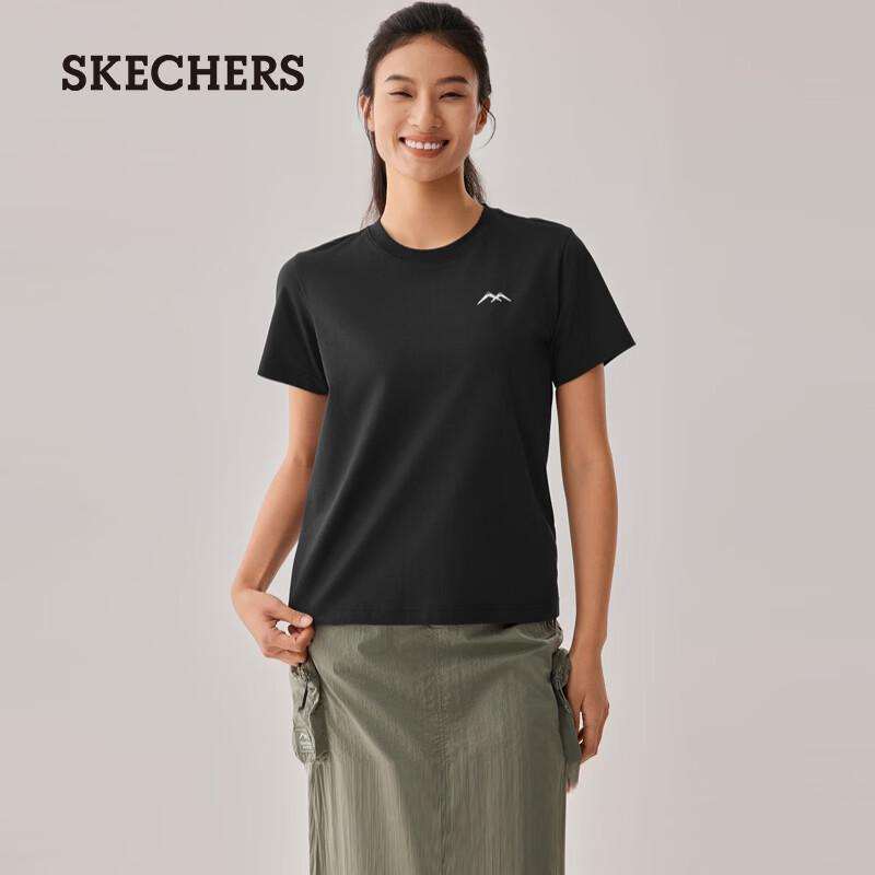 Skechers Women s Knit Short Sleeve Quick-Dry T-Shirt S