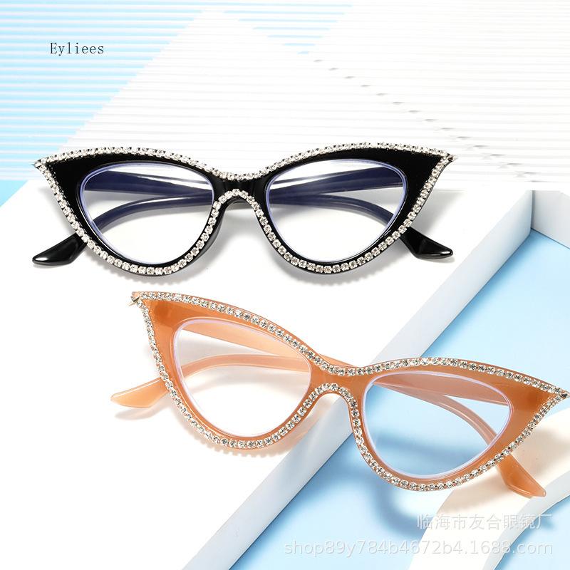 Neue Cat-Eye-Lesebrillen Damen Mode Glitzernde Verschreibung Alterssichtigkeit Optische Brillen Brillen für die Sehkraft +1.0~+4.0