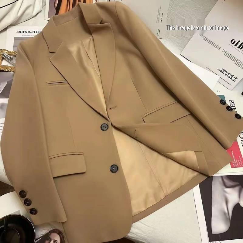 Women's Petite Korean Style Suit Jacket - Spring/Autumn Fashion, Casual High-End