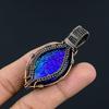 Australian Triplet Opal 999 Copper Wire Wrapped Pendant, Handmade Gemstone Jewelry Pendant Gift For Birthday