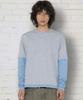 XTONZ Xtt166 Roll-Up Layered Crop Long Sleeve (Gray)
