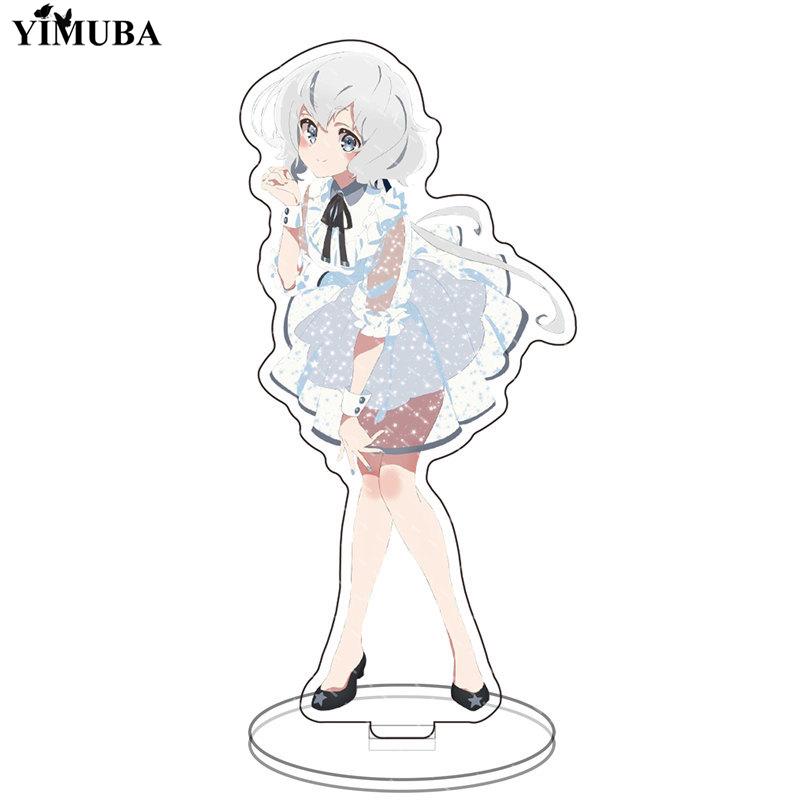ZOMBIE LAND SAGA Two Sided Acrylic Stand Figures Model Plate Hoshikawa Lily Minamoto Sakura Standing Sign Desk Decor