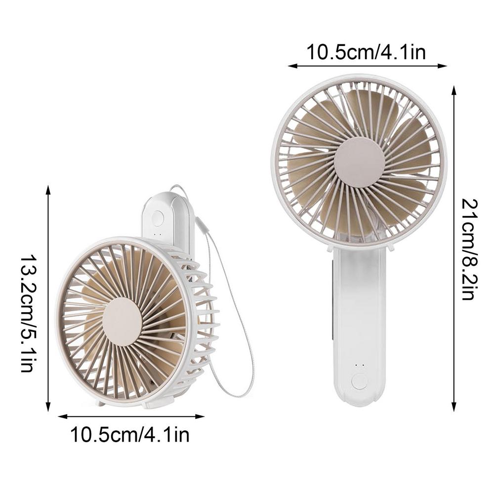 

Mini Portable Fan 3-Gear Adjustable Handheld Multi-Mode Fan Strong Wind Desk Fans Foldable And Portable For Travel Offices Home білий