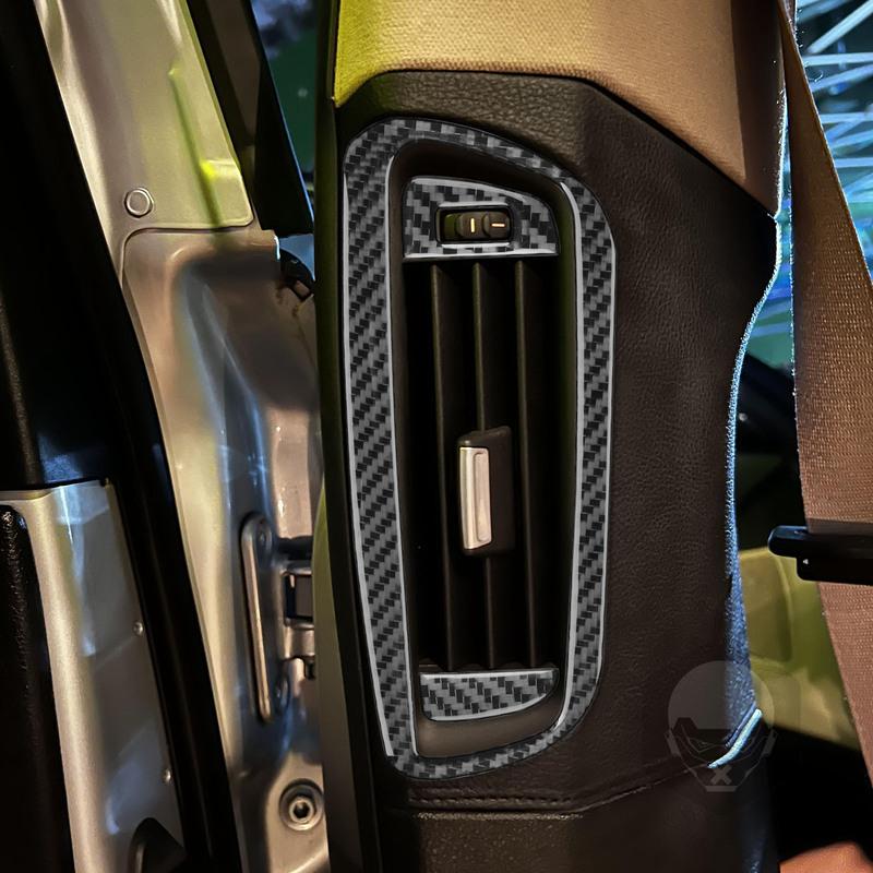 Carbon Fiber Car Accessories B-pillar Air Vent Interior Trim Cover Soft Sticker For BMW 7 Series F01 730li 740li 750li 2009-2014