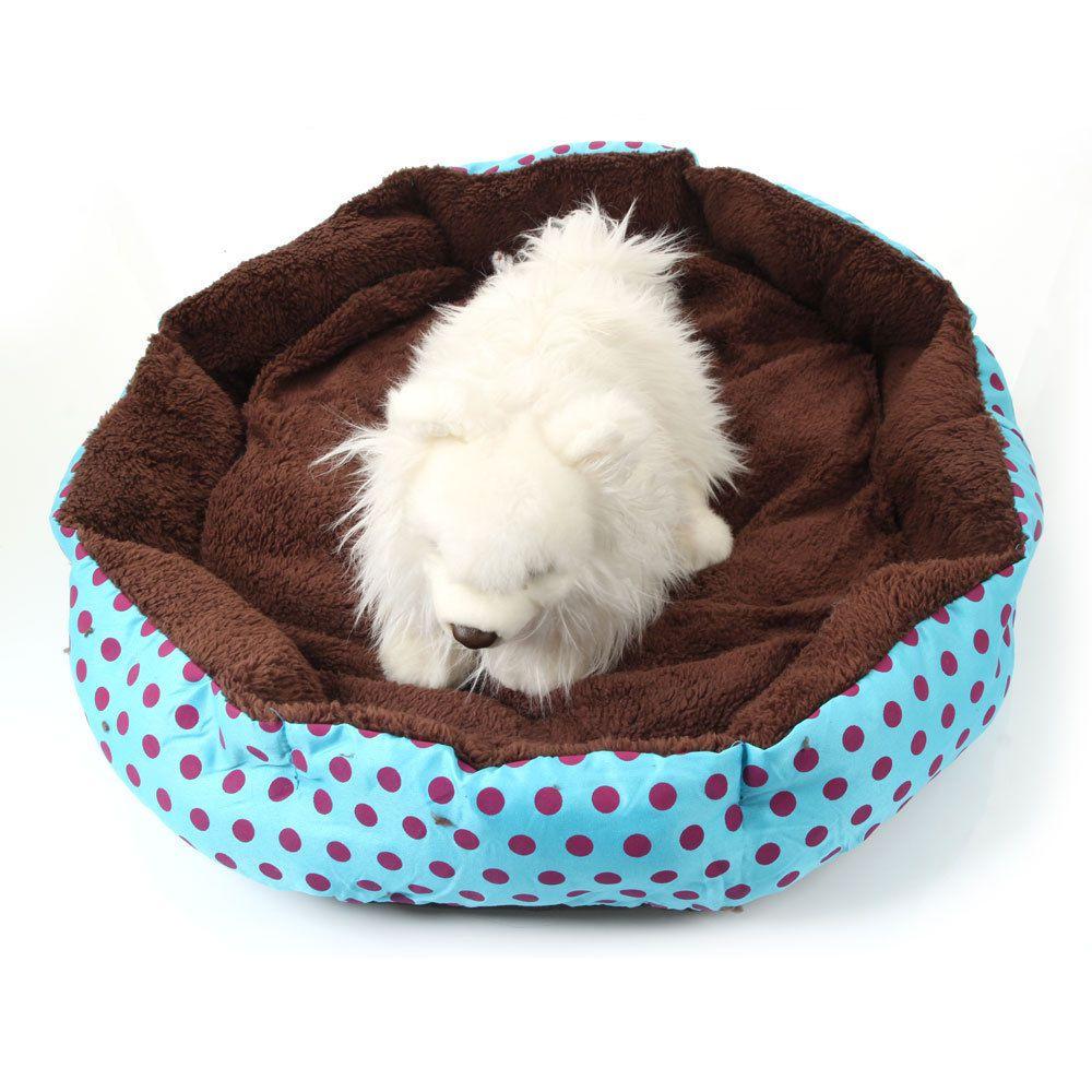 Pet Bed Smalllarge Dog Cat Bed House Kennel Doggy Warm Cushion Mat Blue Pink