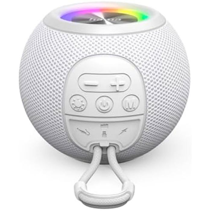 Enceinte Bluetooth - HAMA - Ball Shape Speaker - 5 W - 5 Modes Lumineux - Blanc
