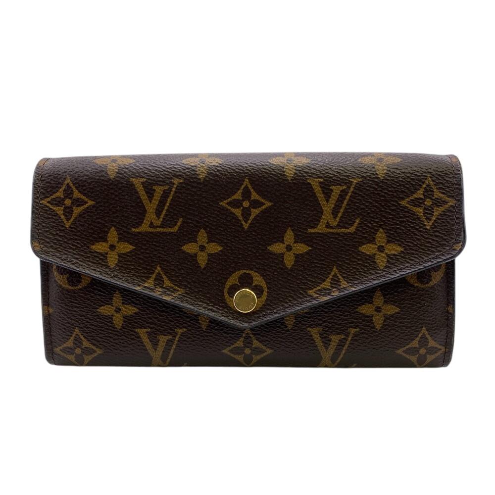 LOUIS VUITTON M62235 Monogram Portefeuille Sara Purse Brown Monogram Women Used