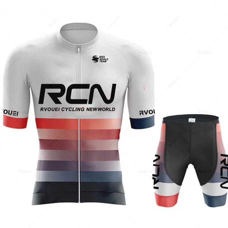 Rcn Summer Men's Clothing Cycling Shorts Mtb Cycle Jersey Complete Male Uniform Road Jacket Pants Gel Bicycle Suit Sports Set