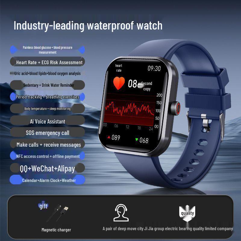 SM23 Cross-border Smartwatch: Monitors Calls, Blood Sugar, Heart Rate, Blood Pressure, & Temperature – Ideal for Health & Sports.