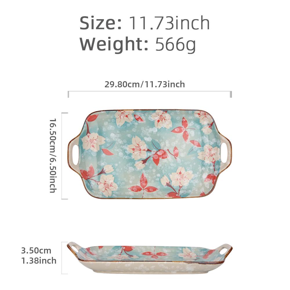 

Керамические обеденные тарелки японская кухня бытовая паровая тарелка для рыбы двойная уха керамическая посуда прямоугольная обеденная тарелка