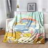 Cartoon Rilakkuma Anime Throws Blanket Sofa Home Hiking Picnic Bed Kid Super Soft Cute Kawai Flannel Blanket Power Birthday Gift