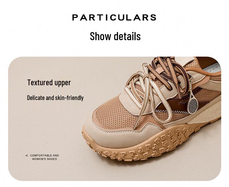 2025 Dames Retro Forrest Gump Høydeøkende Treningssko med Doble Lisser for Vår & Høst