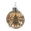 Vintage Christmas Baubles Plastic Hanging Ornaments with Classic Holiday Designs Festive Tree Decor for Home Office Party