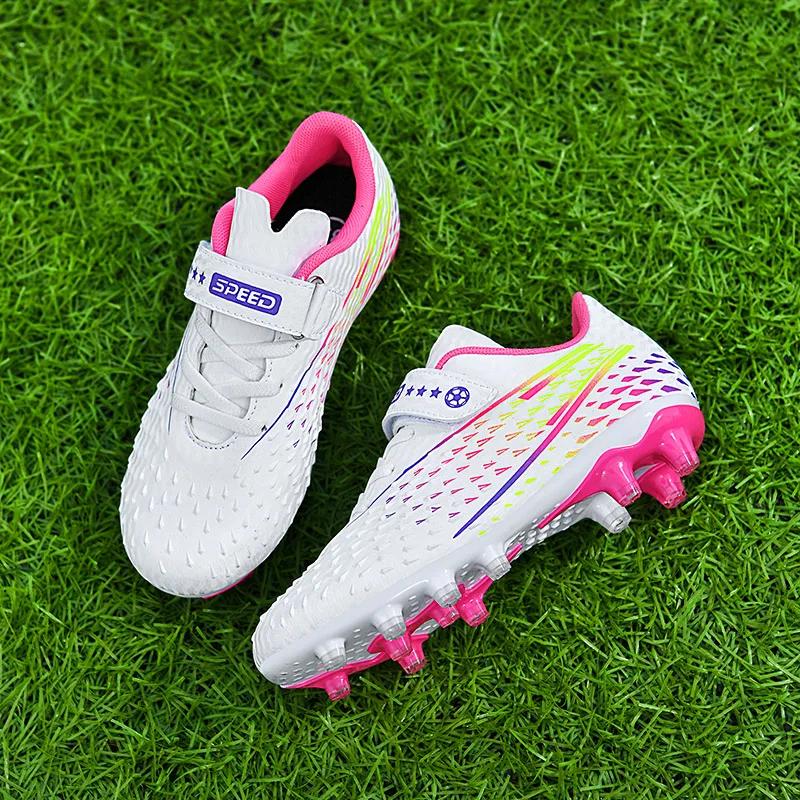Breathable and Comfortable Sports Shoe Spring Children's Football Shoes Lightweight Soccer Shoes Gym Outdoor Training Sports Men