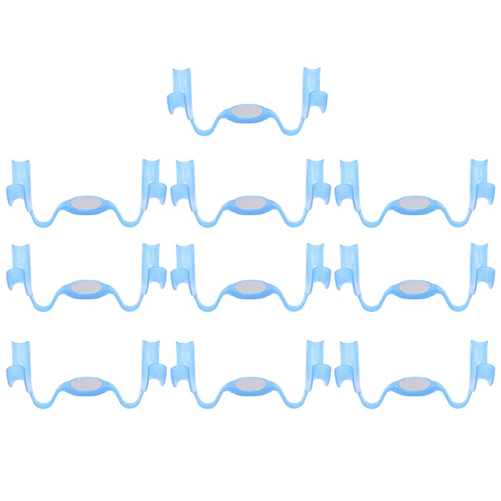 10pcs M Shape Cheek Retractor Dental Mouth Opener Orthodontic Mouth Prop Opener (Blue)