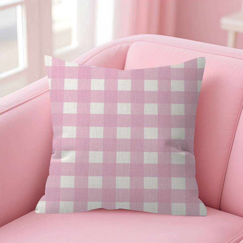 ART Pink Stripes Ins  Pillow Anime Pillow Sofa Bed Head Pillow Cover Cushion Cover Fashion