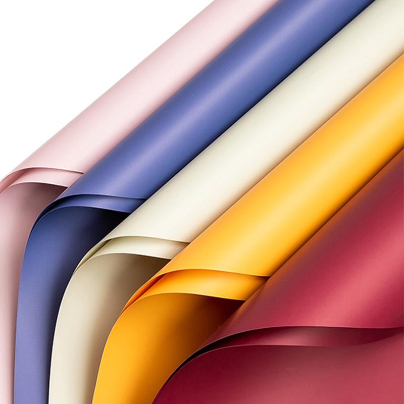 Solid Color Korean-Style Floral Bouquet Wrapping Paper for Fresh Flowers and Gift Baskets