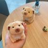 Cute Hamster Plush Keychain Cartoon Stuffed Animal Doll Keyring Lovely Bag Pendant Backpack Hanging Decoration Gifts