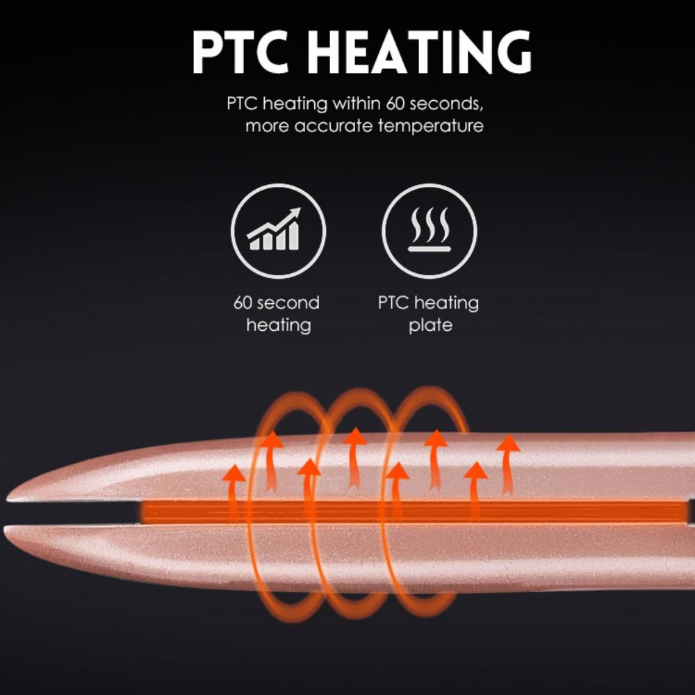 Piastra per capelli due in uno regolatrice di temperatura con display della temperatura, Piastra per capelli a doppio scopo per arricciare e lisciare, con olio ceramico
