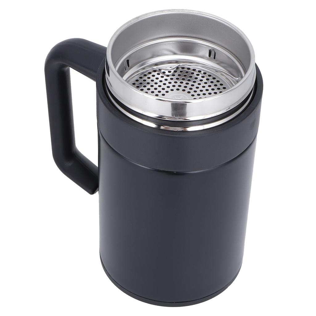 Edelstahl-Vakuumbecher mit Henkel Filter Isolierte Kaffeetasse für Zuhause Büro Geschäft