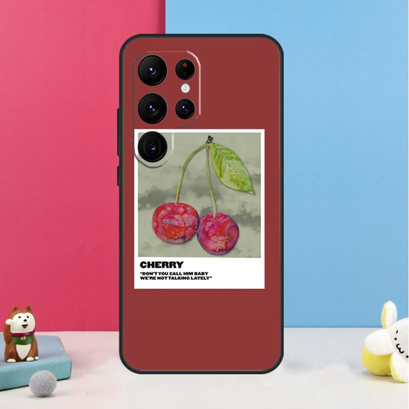 Cherry Pattern Case For Samsung Galaxy S26 S23 Ultra S20 S21 S22 S24 S25 Plus S10 S25 FE Back Cover Shell