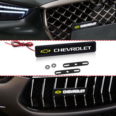 LED Frontklappengrill Emblem Abzeichen Dekorative Autoleuchte für Onix Cruze Silverado Impala Equinox Malibu Tahoe Cobalt