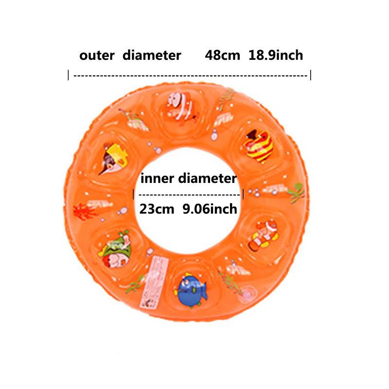 1 buc. Airbag dublu îngroșat Cerc de înot gonflabil de cristal pentru piscină de vară pentru copii, jucării de plajă pentru siguranță în apă plutitoare