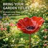 Handcrafted Metal Flower Stake Butterflies Feeder For Garden Decoration Doubles As Bees Watering Station And Bird Bath
