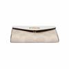Coach Flap Card Case 10 Brand Logo Coated Canvas Card Case Mini Women's Chalk White