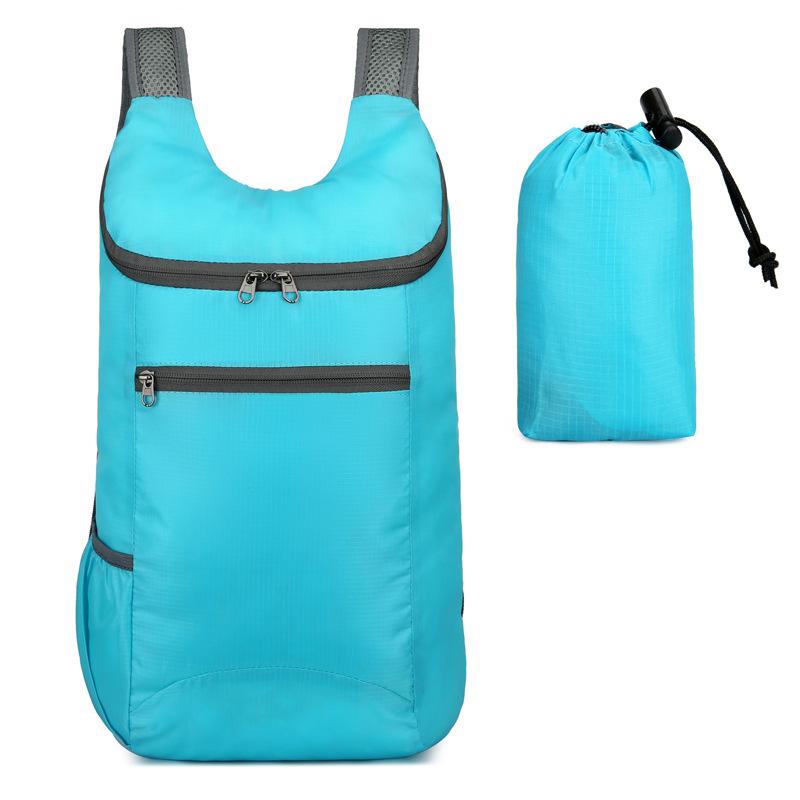Outdoor Folding Bag, Multi-functional, Large Capacity, Portable Oxford Cloth Backpack for Cycling, Sports, and Travel, Ultra-lightweight.