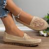 Rozmiar Plus Laserowe Przeszycia Retro Damskie Mokasyny Płaskie Wygodne Do Chodzenia Moda Styl Retro