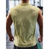 Summer Knitted Vertical Bar Fitness Sports Leisure Slim Fit Tank Top For Men Sleeveless Wide Shoulder Tank Top For Men