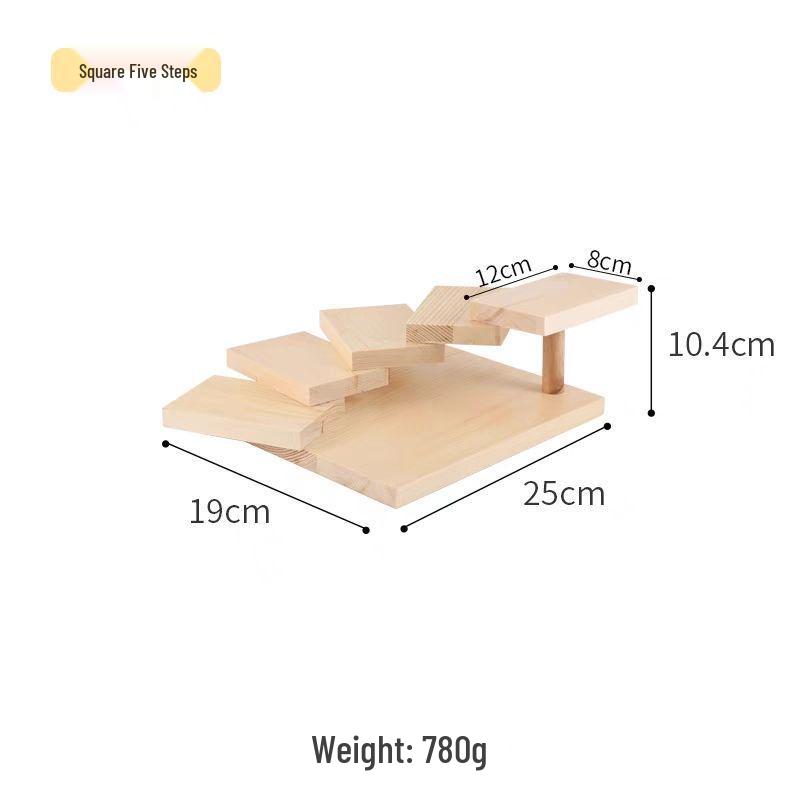 Artistic Wooden Tiered Platter for Sushi, Barbecue, and Hot Pot - Creative Restaurant Tableware Dish Plates