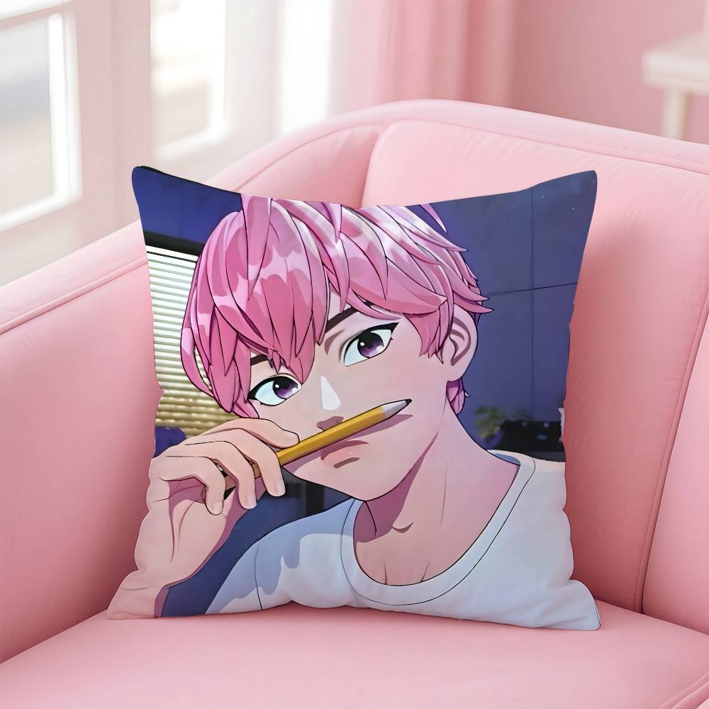 Kpop P-PLAVE Bamby Наволочка с принтом наволочка для гостиной дивана подушка чехол декор для спальни 16x16Inch