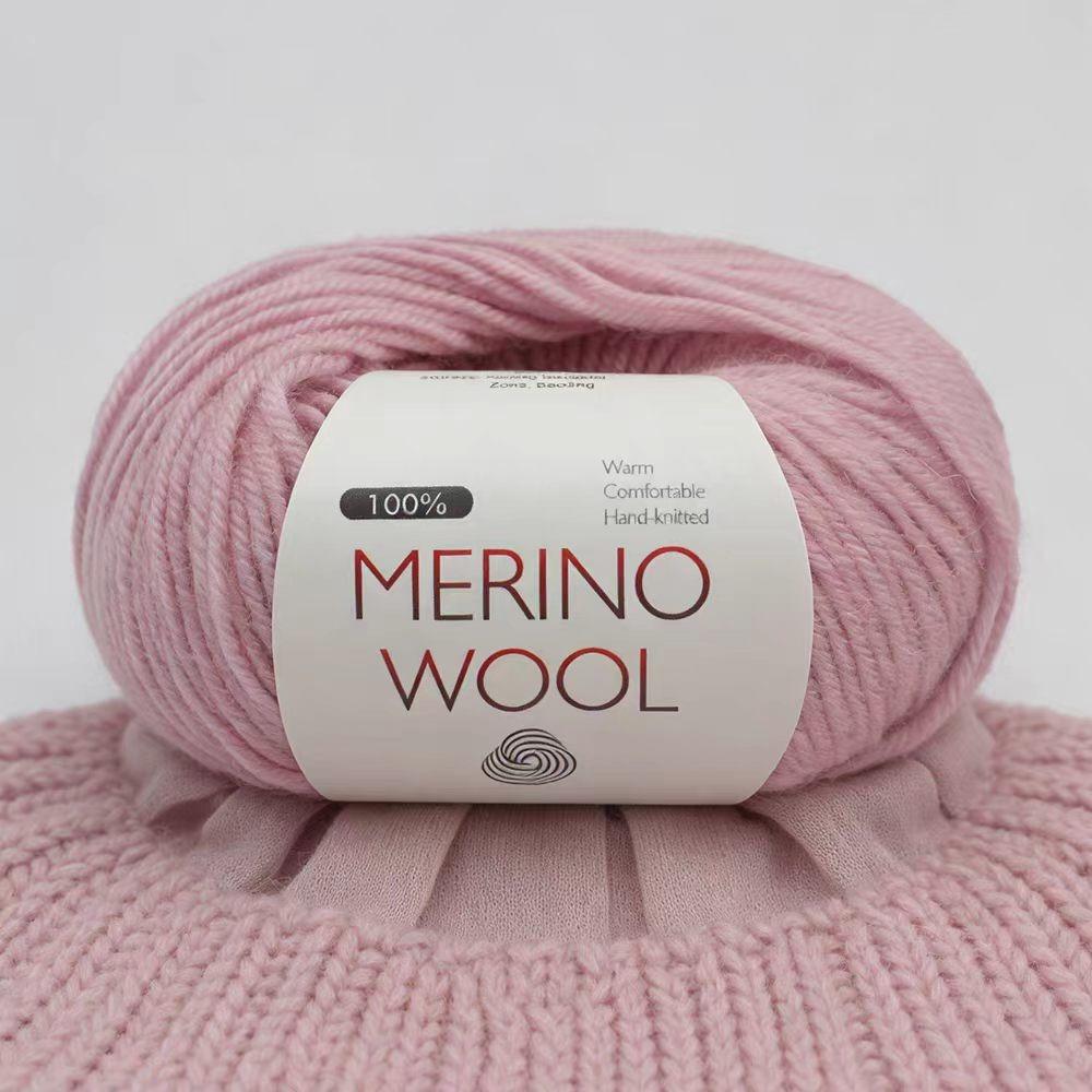 100% Pure Wool Yarn Merino Wool Yarn Handmade DIY Woven Scarf Hat Morandi Color Medium Thick Stick Needle Hand Knitted Yarn Ball