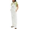 Vans Solid Color Logo Label Strap Overalls Women overalls White VN0A5JHIFS8