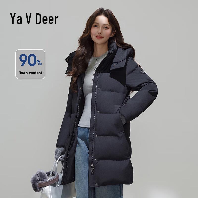 

Yalu Women s Thickened Mid-Length Duck Down Jacket S